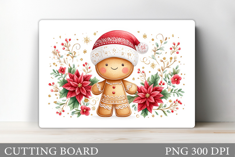 Christmas Cutting Board Design. Gingerbread Cutting Board