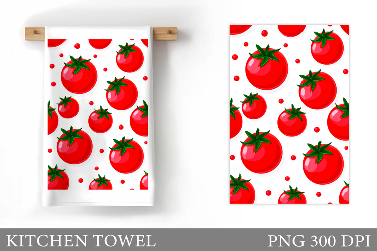 Tomato Kitchen Towel Design. Tomato Sublimation