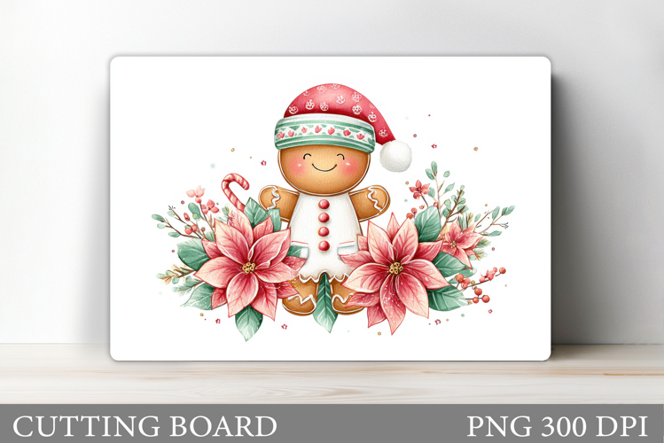 Christmas Cutting Board Design. Gingerbread Cutting Board