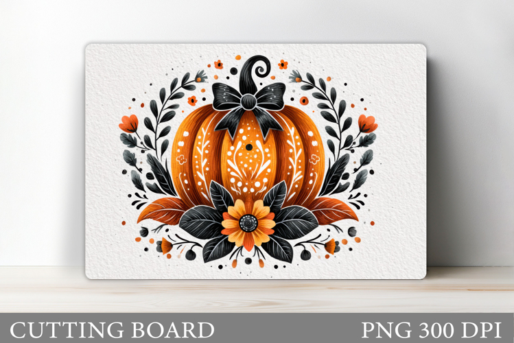 Fall Pumpkin Cutting Board. Fall Kitchen Cutting Board