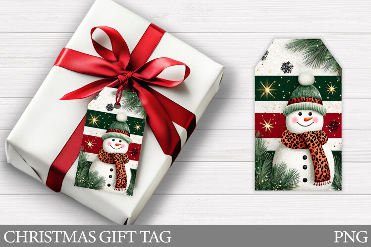 Christmas Snowman Gift Tag. Christmas Gift Tag Design example image 1