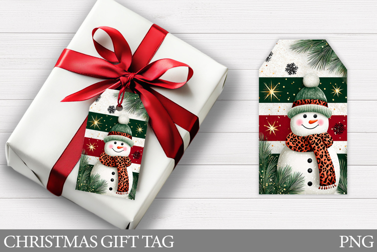 Christmas Snowman Gift Tag. Christmas Gift Tag Design