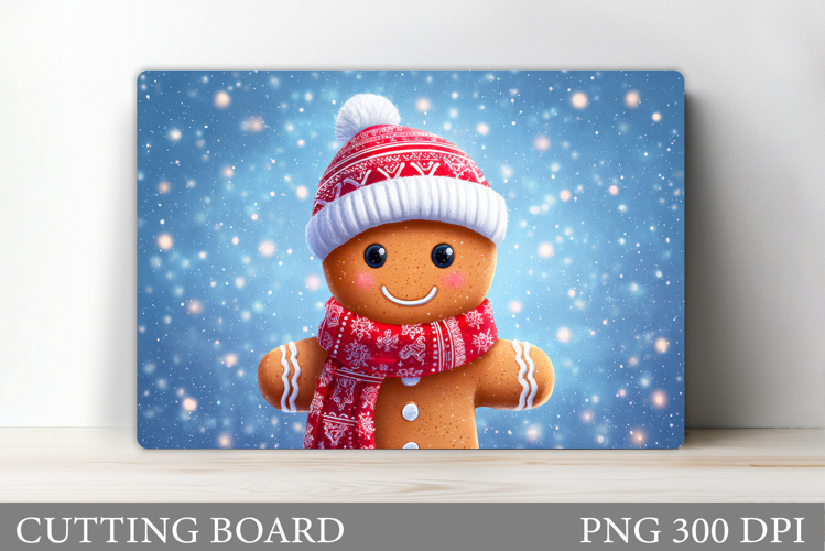 Christmas Cutting Board Design. Gingerbread Cutting Board
