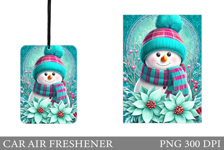 Snowman Car Air Freshener. Christmas Car Air Freshener