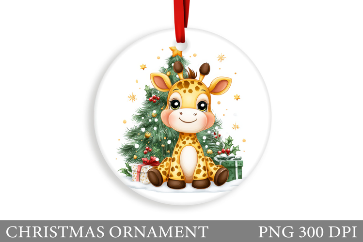 Cute Giraffe Christmas Ornament. Christmas Ornament Design