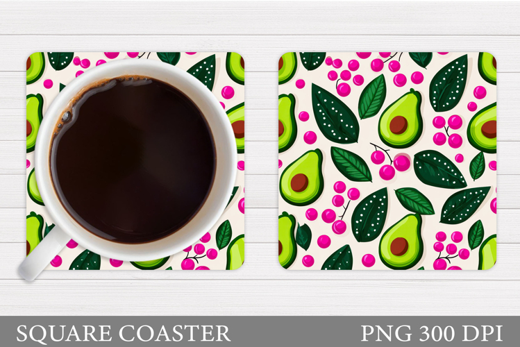 Avocado Coaster Design. Avocado Sublimation