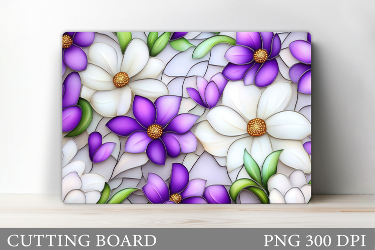 Flowers Cutting Board Sublimation. Wildflowers Cutting Board