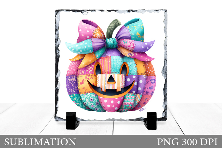 Halloween Pumpkin Slate Design. Halloween Sublimation
