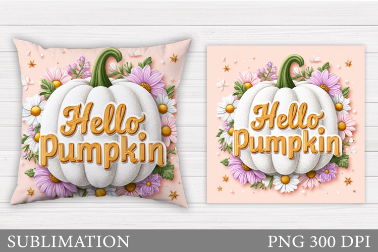 Pumpkin Pillow Design. Pumpkin Sublimation