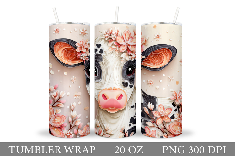 Cow Tumbler Design. Cow Tumbler Sublimation