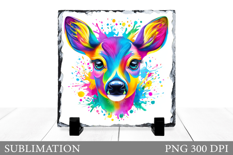 Cute Deer Sublimation. Deer Slate Sublimation