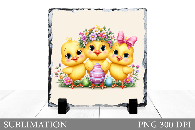 Easter Chick Sublimation. Easter Chick Slate Design