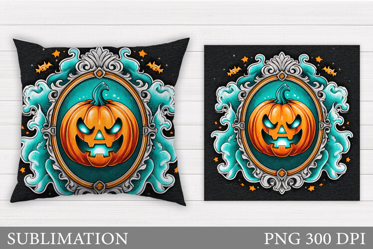 Halloween Pumpkin Pillow. Halloween Pillow Design example image 1