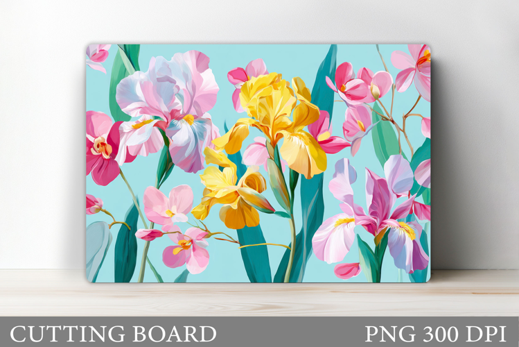 Flowers Cutting Board. Floral Cutting Board Sublimation