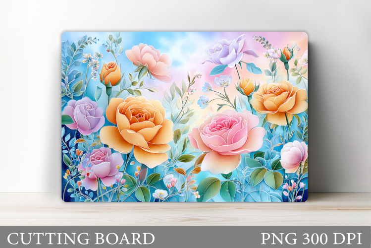 Roses Cutting Board. Flowers Cutting Board Sublimation