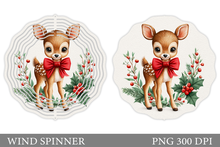 Christmas Deer Wind Spinner. Christmas Wind Spinner Design
