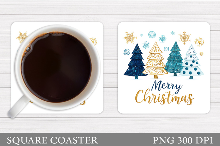 Christmas Tree Coaster Design. Christmas Coaster Sublimation