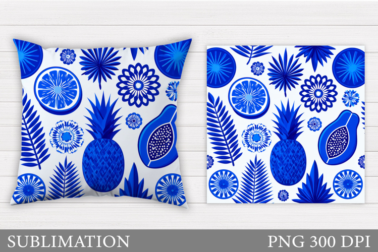 Fruits Pillow Design. Summer Pillow Sublimation