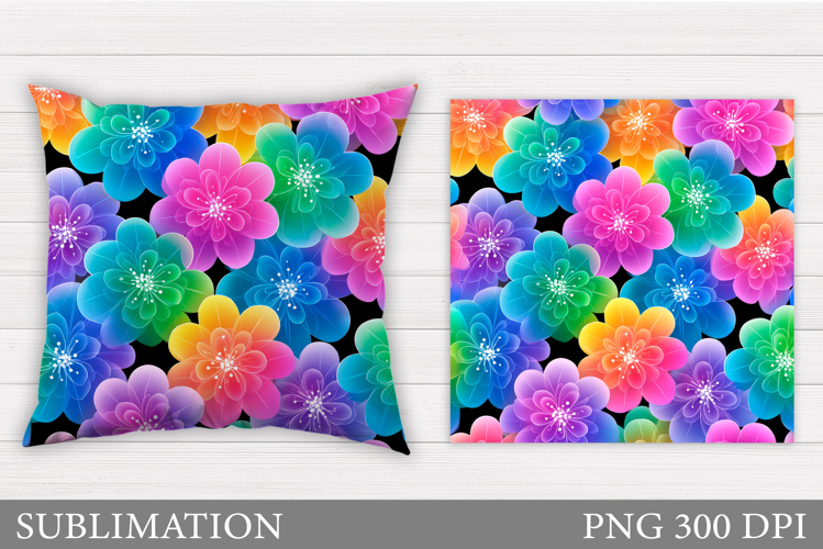 Flowers Pillow Design. Floral Pillow Sublimation