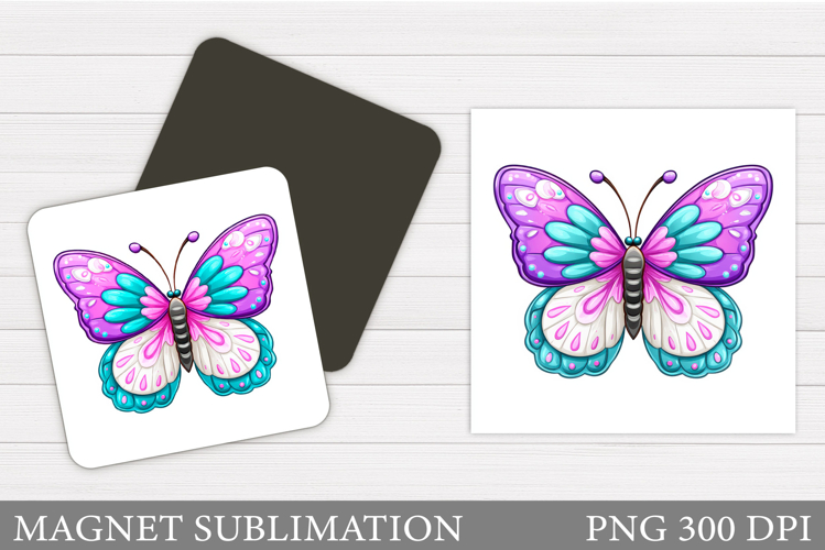 Butterfly Sublimation. Butterfly Magnet Design