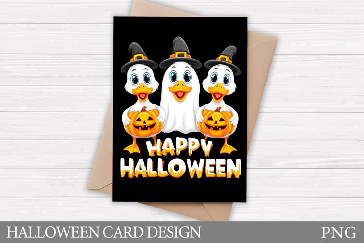 Halloween Goose Card Design. Halloween Card Printable