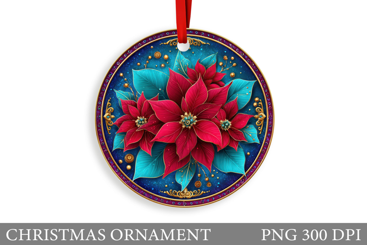 Poinsettia Christmas Ornament. Christmas Ornament Design