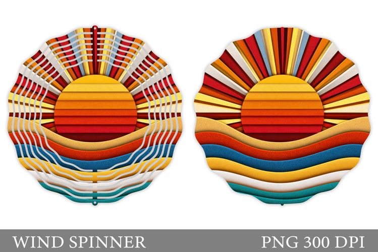 Sun Wind Spinner Design. Sun Sublimation