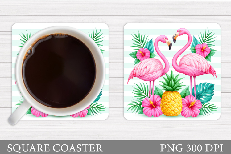 Flamingo Coaster Design. Flamingo Sublimation