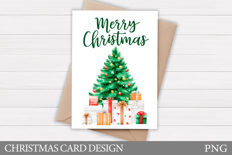 Christmas Tree Card Design. Christmas Card Printable
