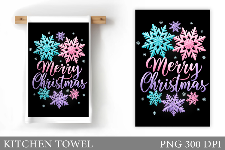 Christmas Kitchen Towel Design. Christmas Sublimation