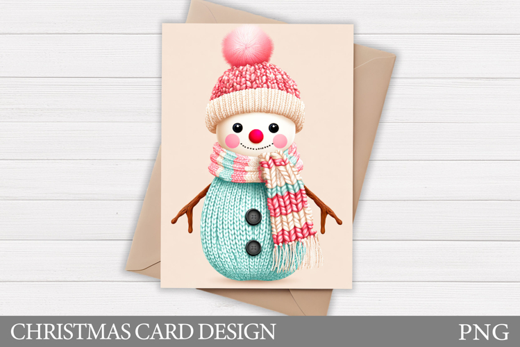Cute Snowman Card Printable. Christmas Card Design