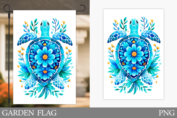 Sea Turtle Garden Flag Design. Sea Turtle Sublimation