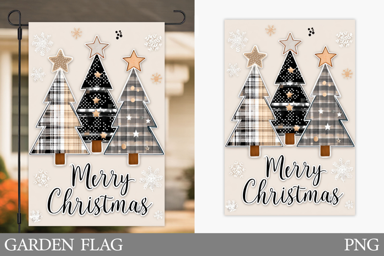 Christmas Tree Garden Flag. Christmas Garden Flag Design