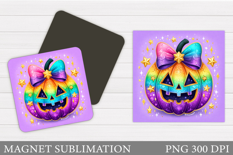 Halloween Pumpkin Magnet. Halloween Magnet Sublimation