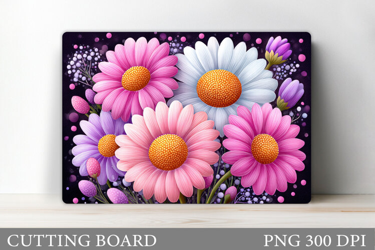 Flowers Cutting Board. Floral Cutting Board Sublimation example image 1