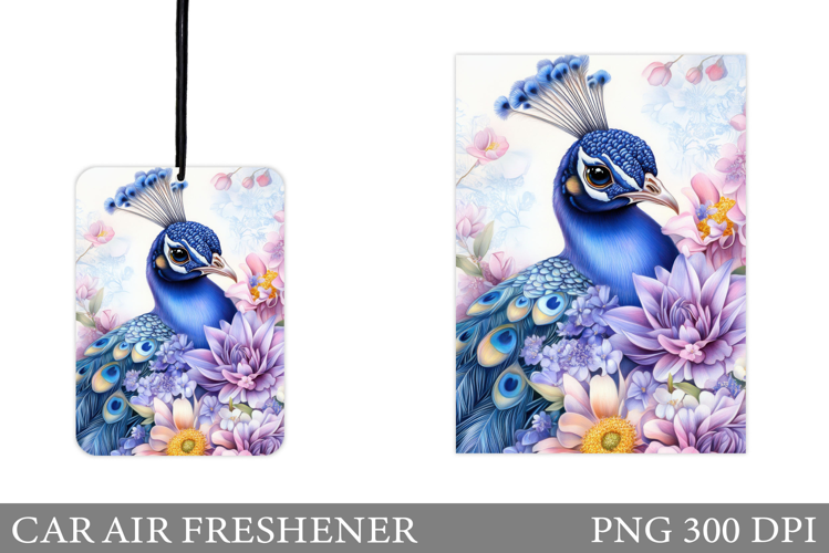 Peacock Car Air Freshener. Flowers Car Air Freshener Design