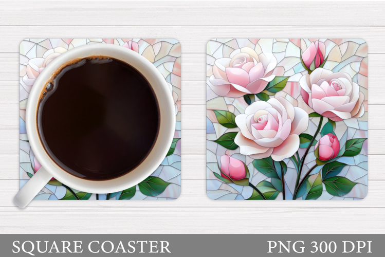 Roses Coaster Design. Roses Sublimation