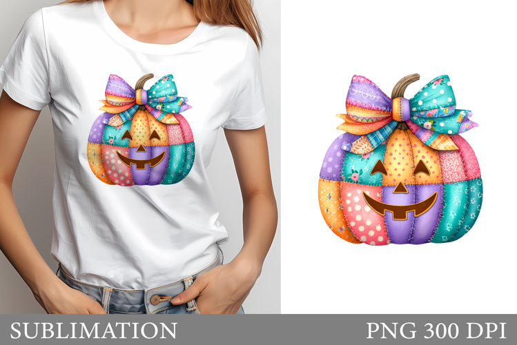 Halloween Pumpkin T-Shirt Design. Pumpkin Sublimation
