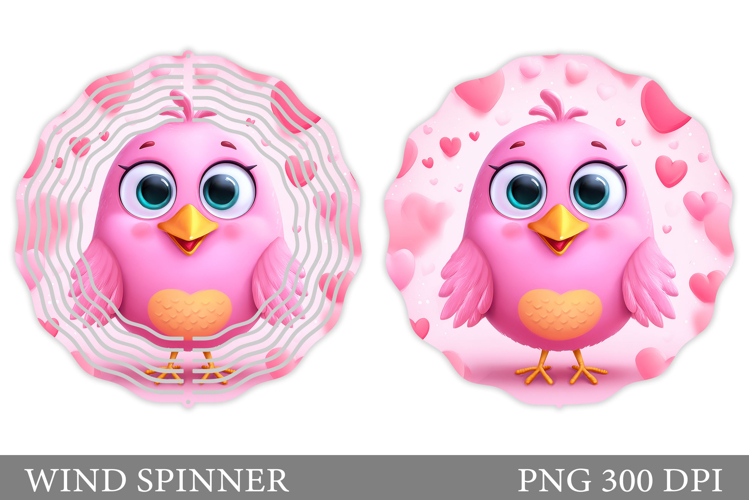 Valentines Bird Wind Spinner. Valentines Wind Spinner Design