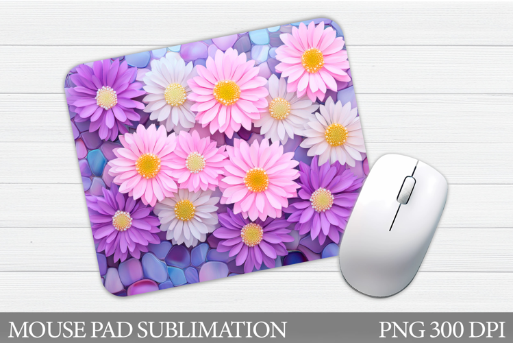 Floral Mouse Pad Sublimation. Flowers Mouse Pad Design