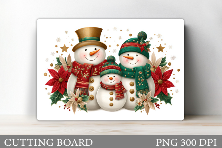 Cute Snowman Cutting Board. Christmas Cutting Board Design
