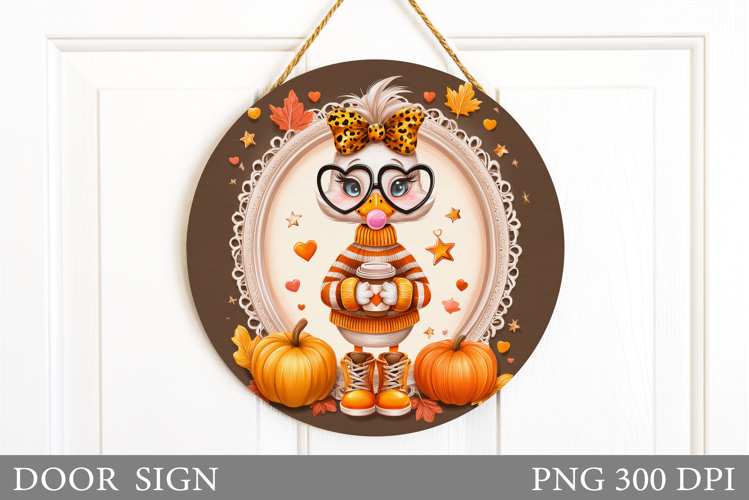 Fall Goose Door Sign Desin. Fall Door Sign sublimation