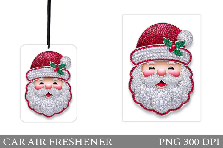 Santa Claus Car Air Freshener. Christmas Car Air Freshener