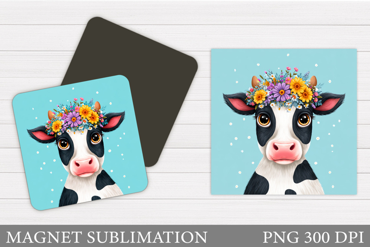 Cute Cow Magnet Design. Cute Cow Sublimation
