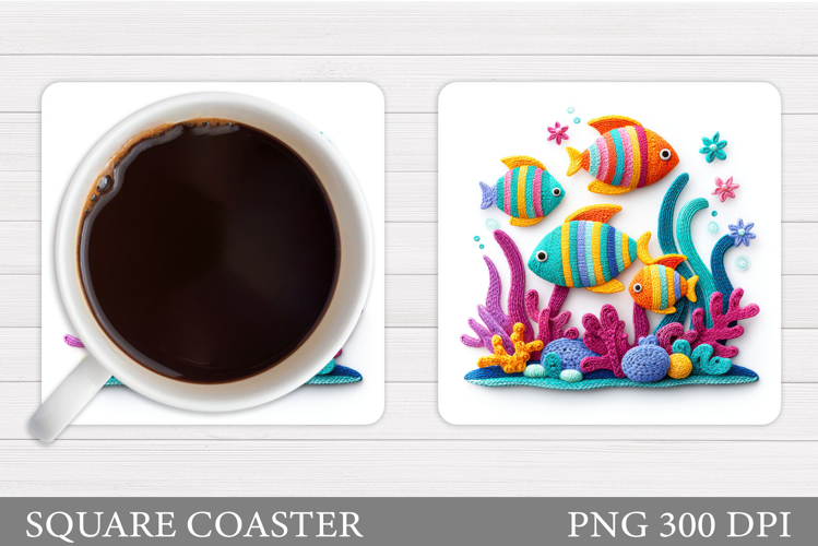 Fish Coaster Sublimation. Cute Fish Sublimation