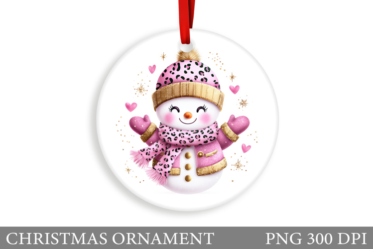 Cute Snowman Christmas Ornament. Snowman Ornament Design