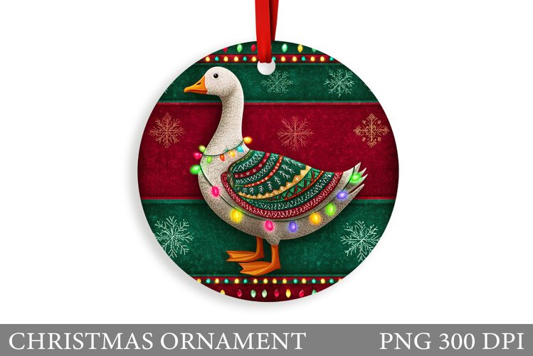 Goose Christmas Ornament. Christmas Ornament Sublimation example image 1