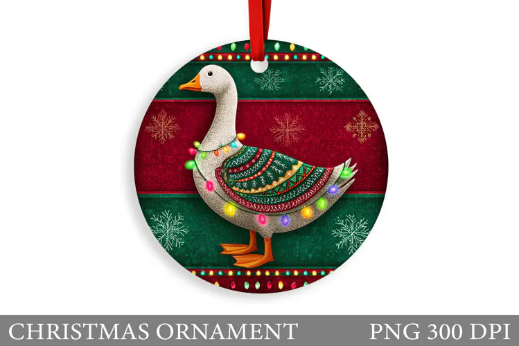 Goose Christmas Ornament. Christmas Ornament Sublimation