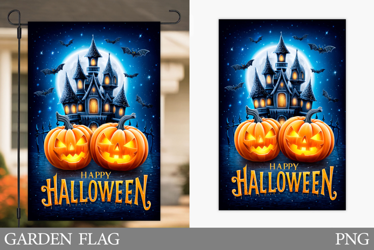 Halloween Pumpkin Garden Flag. Garden Flag Sublimation