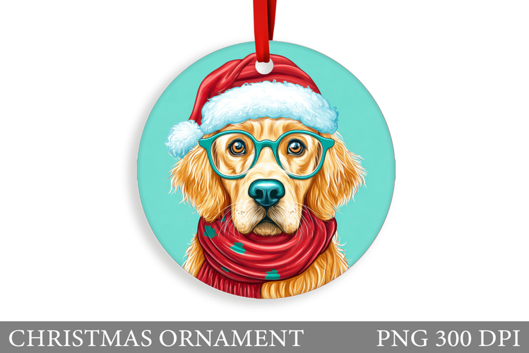 Cute Dog Christmas Ornament. Winter Dog Christmas Ornament